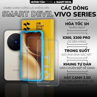  Combo 2 Kính cường lực Vivo x300 x200 pro mini iqoo 15 13 neo 11 trong suốt không viền Smart Devil 