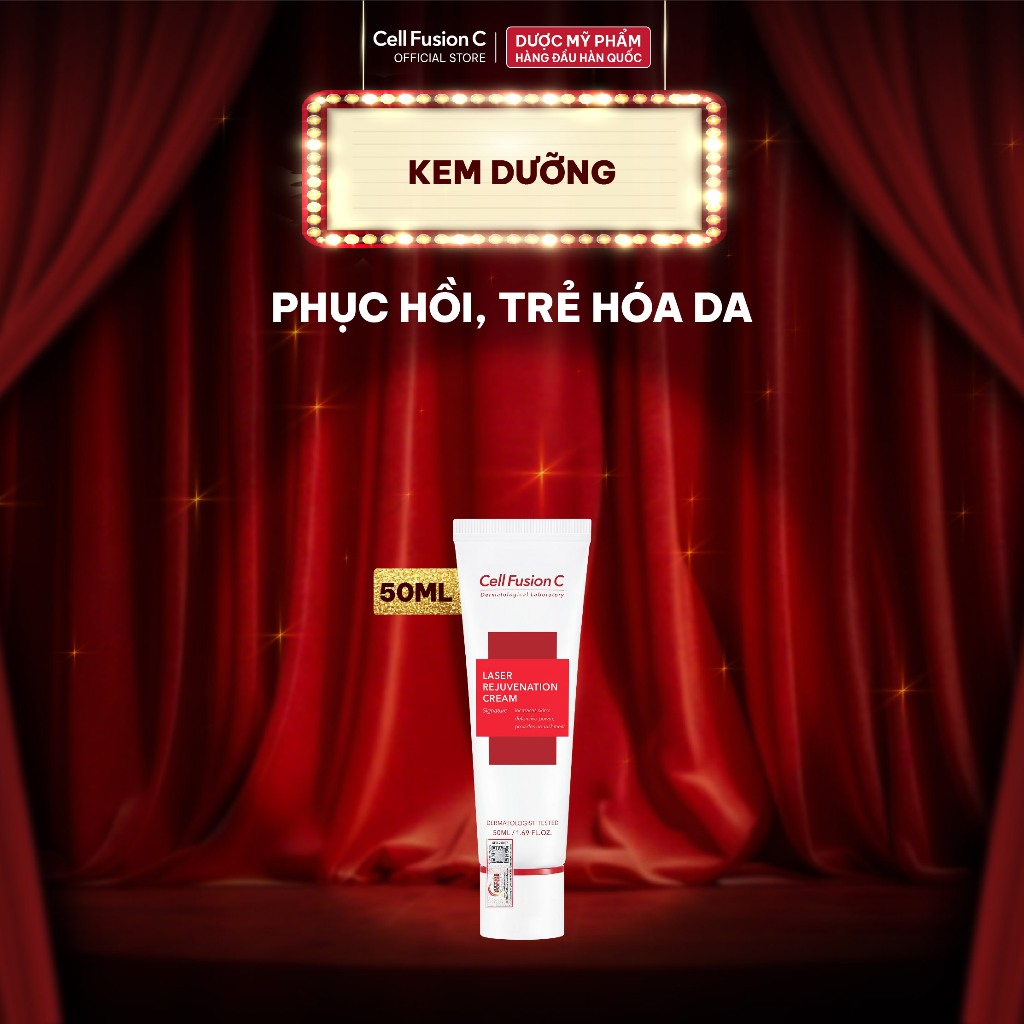 [HSD T03/2026] Kem Dưỡng Peptide & Bakuchiol Phục Hồi Da & Làm Chậm Lão Hoá Cell Fusion C Laser Reju