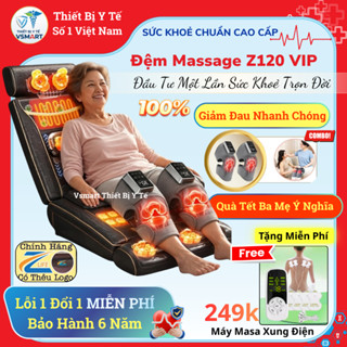Đệm Massage Toàn Thân Z120 Giảm Đau Lưng, Thư Giãn Cho Người Già, Văn Phòng, Ghế Nệm Mát Xa Hồng Ngoại Bi Xoay Gập Gọn
