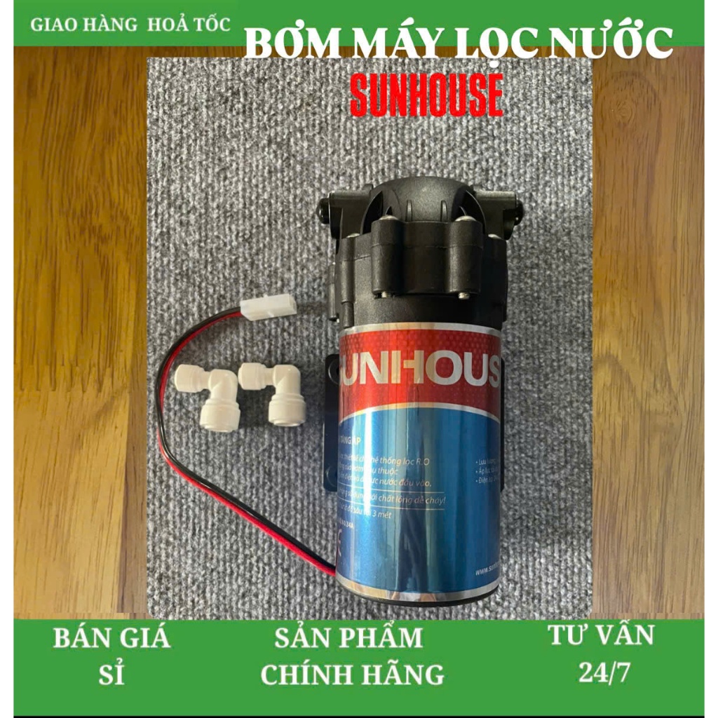 Bơm Máy Lọc Nước Sunhouse - Sử dụng cho máy lọc nước Ro hoặc phun sương