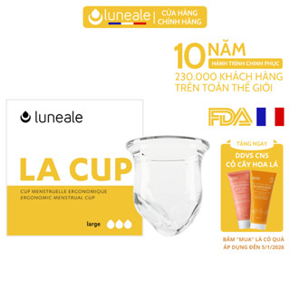  Cốc nguyệt san La Cup Luneale cao cấp thiết kế cải tiến không đuôi chất liệu silicon y tế an toàn size L 30ml 