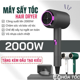 Máy Sấy Tóc 2 Chiều Nóng Lạnh Công Suất Lớn 2000W Nhanh Khô, 3 Chế Độ Sấy Tạo Kiểu, Chăm Sóc Tóc Chuẩn SaLon Ko Mỏ Vịt
