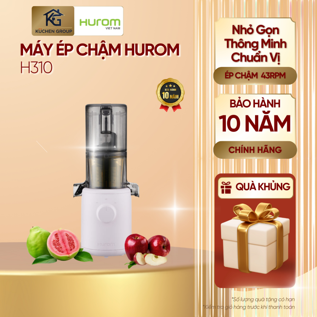 [HUROM] Máy Ép Chậm H310A • Ép Kiệt Nước • Thiết Kế Nhỏ Gọn • Bảo Hành Chính Hãng