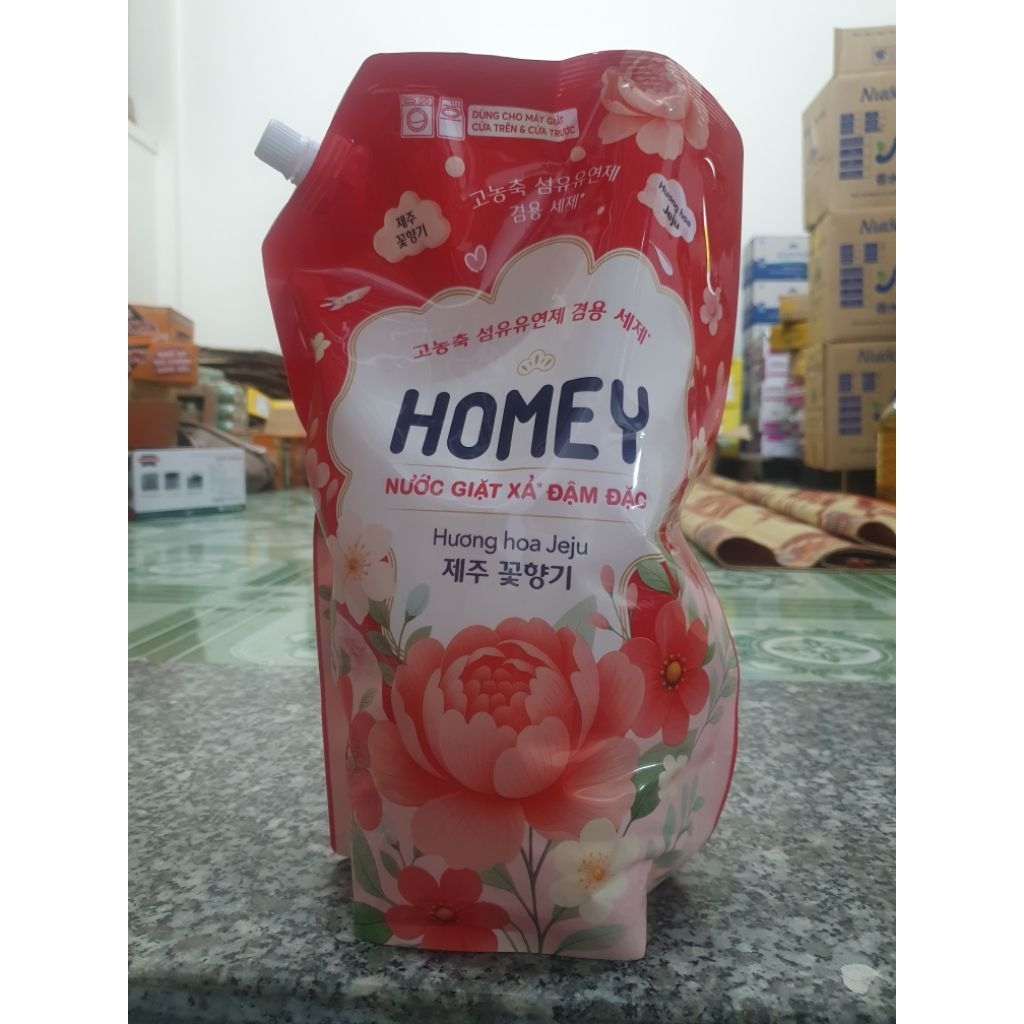 Nước giặt xả Homey 3,4kg/túi . Đậm đặc hương hoa trả