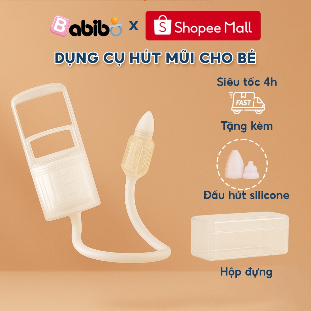 Dụng cụ hút mũi cho bé BABIBO – Dễ dàng sử dụng, không gây tiếng ồn, chất liệu an toàn cho bé
