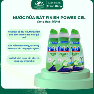 (Mua 1 Tặng 1) Gel Rửa Chén Finish Eco 900ml – Dùng Cho Máy Rửa Bát, Làm Sạch Dầu Mỡ, Không Hóa Chất