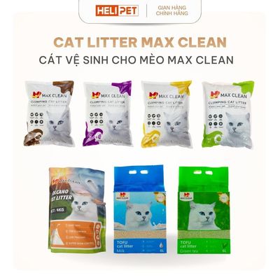 Cát Vệ Sinh Cho Mèo Cao Cấp Khử Mùi Vượt Trội Siêu Vón Cục Siêu Ít Bụi - Max Clean
