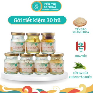  Yến Thị-Gói tiết kiệm 30 hũ,không hộp quà - Tổ yến sào Khánh Hòa chưng sẵn - hũ 70ml 