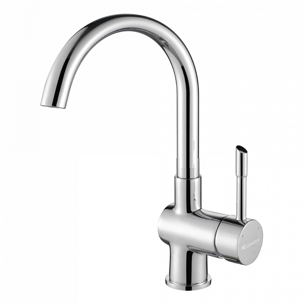 Vòi rửa bát nóng lạnh Konox KN1206 hợp kim đồng mạ PVD Chrome - Tổng kho bếp Lê Gia