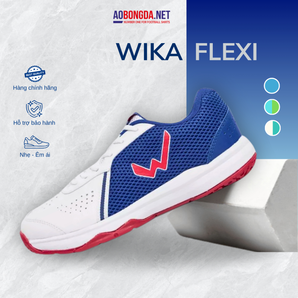 Giày Cầu Lông Wika Flexi Chính Hãng, Giày Bóng Chuyền , Giày Thể Thao Đa Năng Phù Hợp Mọi Loại Sân