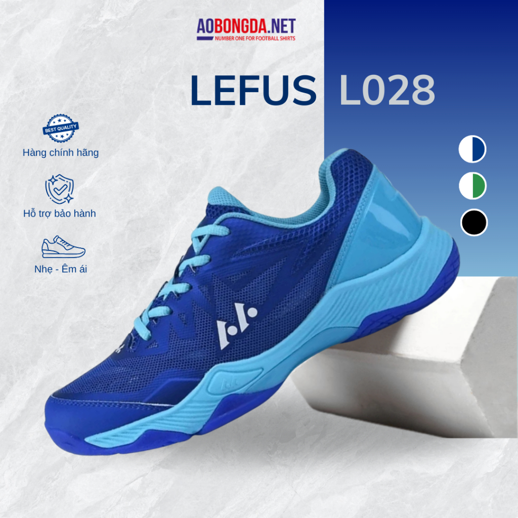 Giày Cầu Lông Lefus L028,Giày Thể ThaoUnisex Êm Ái, Da PU Lưới thoáng khí,công nghệ TPU giảm chấn