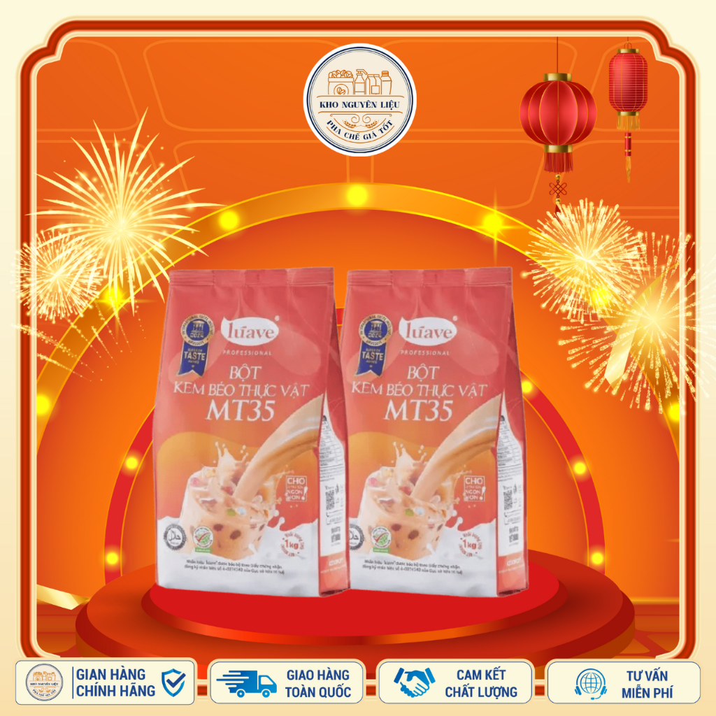 Bột Sữa/Kem Béo Thực Vật Bột MT35 - Luave Gói 1Kg - Thơm béo