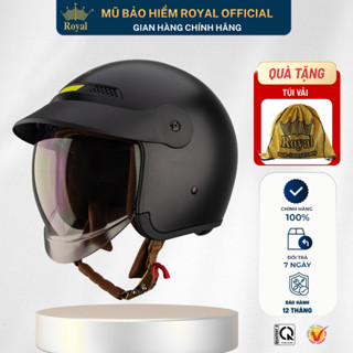Mũ Bảo Hiểm 3/4 Royal M139 Luxury Chính Hãng Có Kính Âm Kết Hợp Lưỡi Trai, Nón Bảo Hiểm Royal 3/4 Hợp Nam Nữ Tiện Lợi