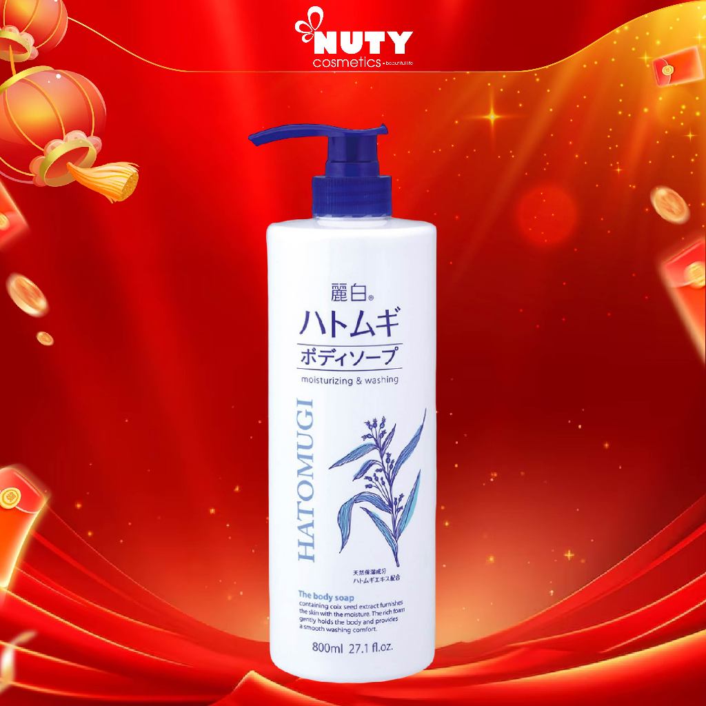 Sữa Tắm Dưỡng Ẩm Và Làm Sáng Da Hatomugi Reihaku Hatomugi Body Soap (800ml)