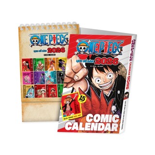  Lịch Để Bàn 2026 - Chủ Đề Truyện Tranh - One Piece  Conan   Doraemon  Thị Trấn Mèo - NXB Kim Đồng 