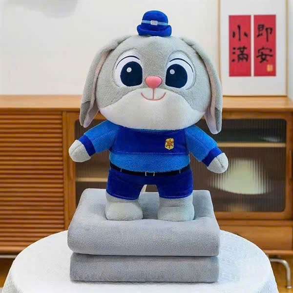 Chăn văn phòng đa năng hình thú dễ thương chăn kèm gối gấu bông, mền kèm gối cho bé đi học, đi du lị