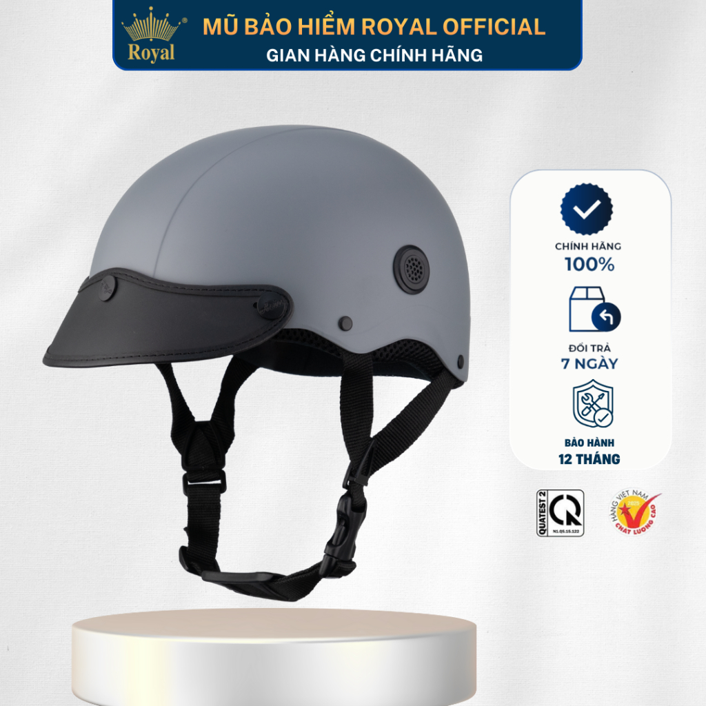 Mũ Bảo Hiểm Nữa Đầu Asia MT128B Lưỡi Trai Gọn Nhẹ, Nón Bảo Hiểm Asia Nam Nữ Bảo Hành 12 Tháng