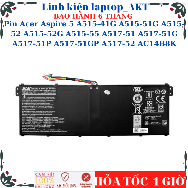 Pin Acer Aspire 5 A515-41G A515-51G A515-52 A515-52G A515-55 A517-51 A517-51G A517-51P A517-51GP A51