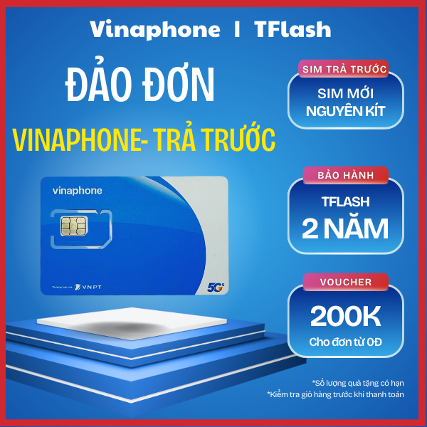 Vinaphone Sim 5G Vinaphone Số ĐẢO ĐƠN 60GB/tháng 1500 Phút Gọi Nội Mạng 50 Phút Ngoại Mạng