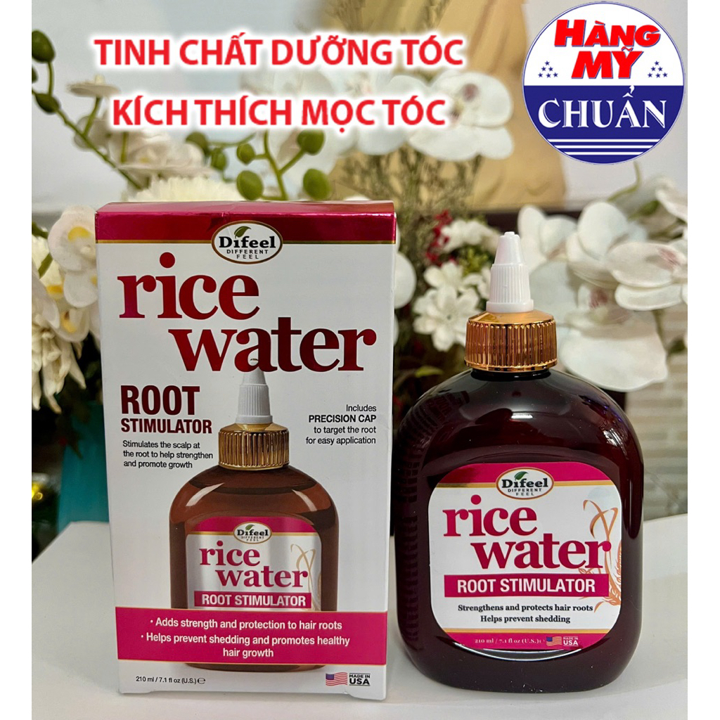 [Made in USA - 210ml]  Tinh chất dưỡng tóc kích thích mọc tóc Difeel Rice Water Root Stimulator