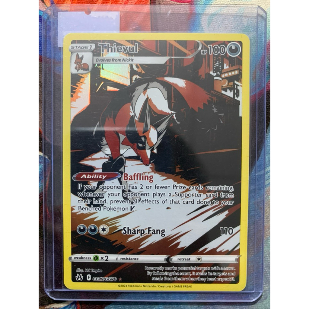 Thẻ Tiếng Anh - Pokemon Thievul GG17/GG70