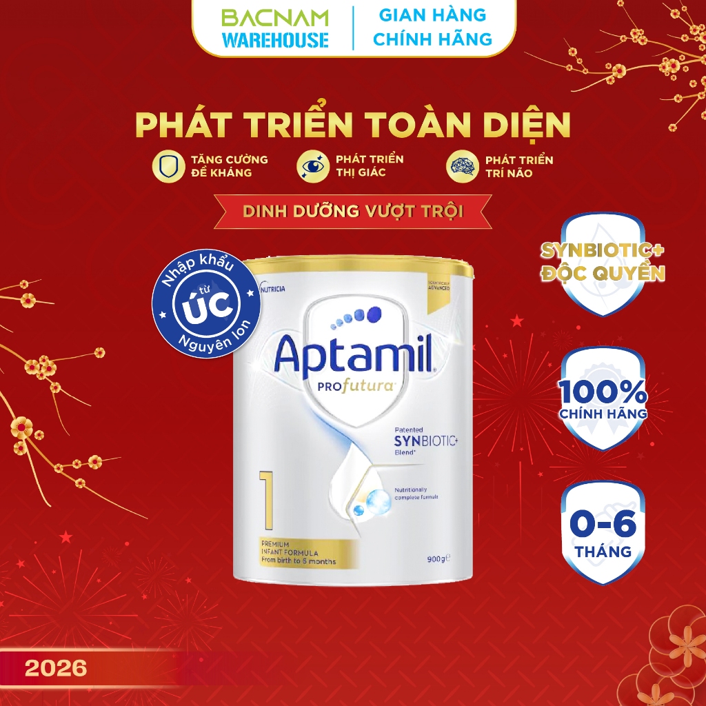 Sữa Aptamil Profutura Úc ( Aptamil Úc) số 1 cho bé từ 0 - 6 tháng, 900g