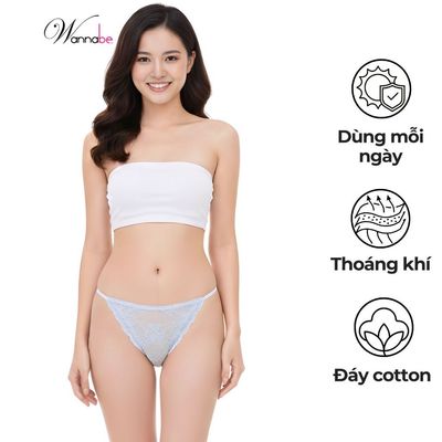 Quần lót ren nữ WANNABE quần chíp 2 dây nhiều màu sắc quyến rũ vừa đủ QLR24