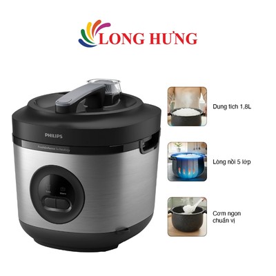 Nồi cơm điện nắp gài Philips 1.8 lít HD3213/31 - Hàng chính hãng
