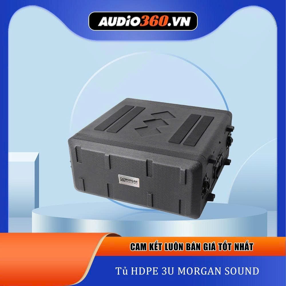 Tủ Rack 3U MORGAN SOUND – Tủ Nhựa HDPE 3U-260, Sâu 19 Inch Có Ngăn Micro
