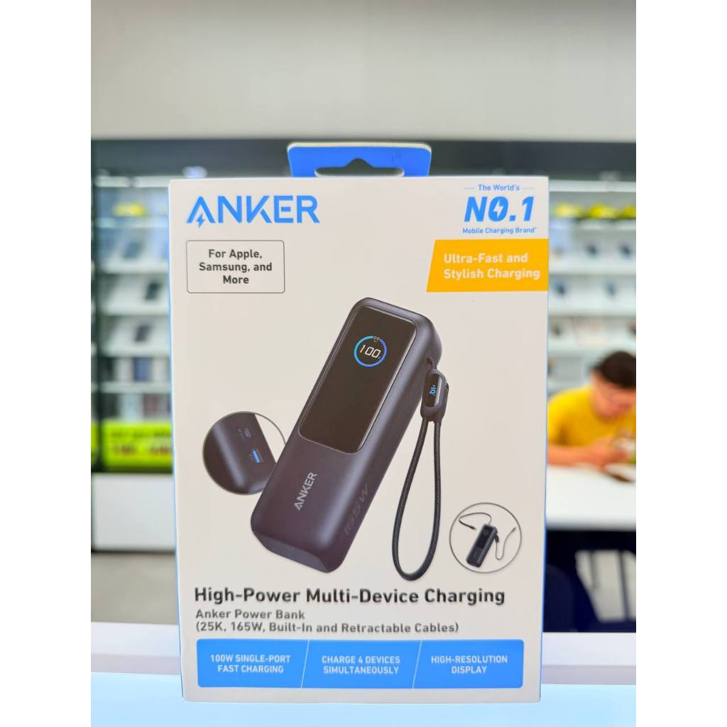 Pin sạc dự phòng 25000mAh PD QC 3.0 165W Anker Zolo A1695 kèmcáp dây rút Type C- Hàng Chính Hãng VN | BigBuy360 - bigbuy360.vn