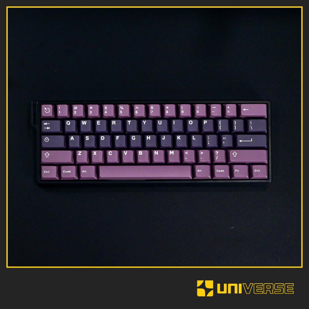 Keycap Affield Tím Đen Keycap ABS Doubleshot Profile OEM 121 Nút Bàn Phím Cơ Keycap Minimalist - Uni