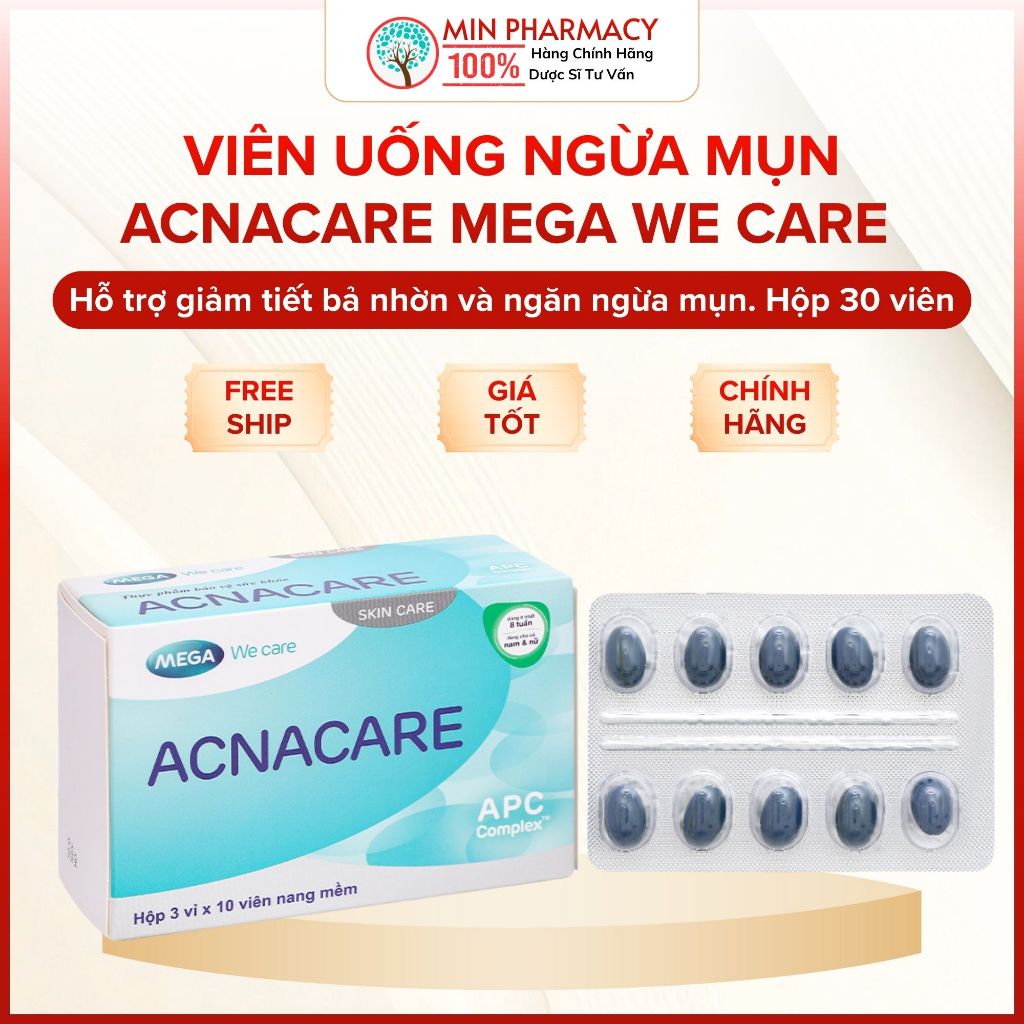 Viên Uống Ngừa Mụn Acnacare Mega We Care 30 Viên - Minpharmacy