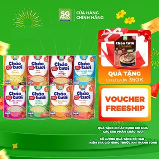  Combo 8 gói Cháo Tươi Baby Ăn Liền 240g  Gà Thịt Bằm Bò Tôm Lươn Cá Hồi Cua Ếch  SG Food 