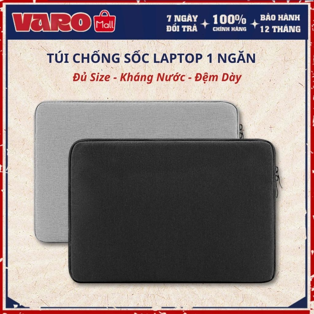 Túi Chống Sốc Laptop Mỏng Nhẹ Đệm Dày 360° Kháng Nước – Túi Đựng Bảo Vệ MacBook Laptop 13 14 15 15.6 Inch Lót Nhung Mềm