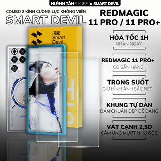  Bộ 2 Kính cường lực Nubia Redmagic 11 pro+ red magic 11 pro plus trong suốt chống bám vân tay Smart 
