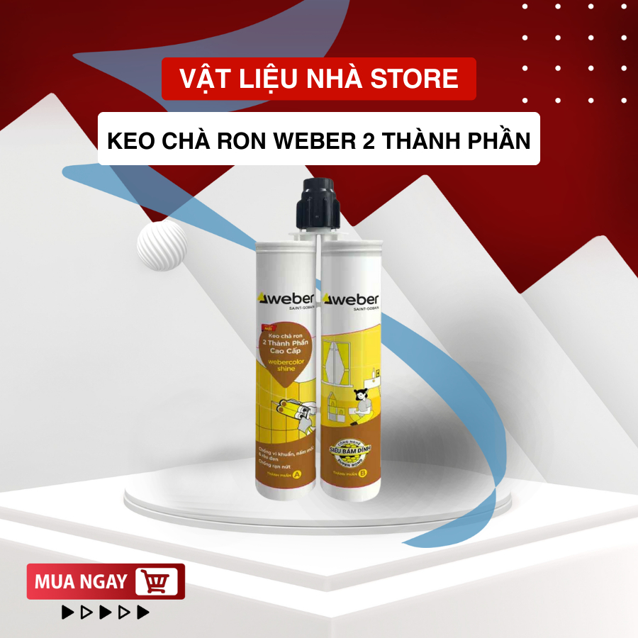 Keo chít mạch, keo chà ron Epoxy 2 thành phần Weber cao cấp