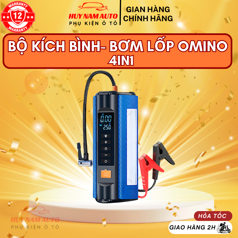 Bộ Kích Bình Ô Tô, Xe Máy OMINO 4in1 - Hàng Chính Hãng OMINO