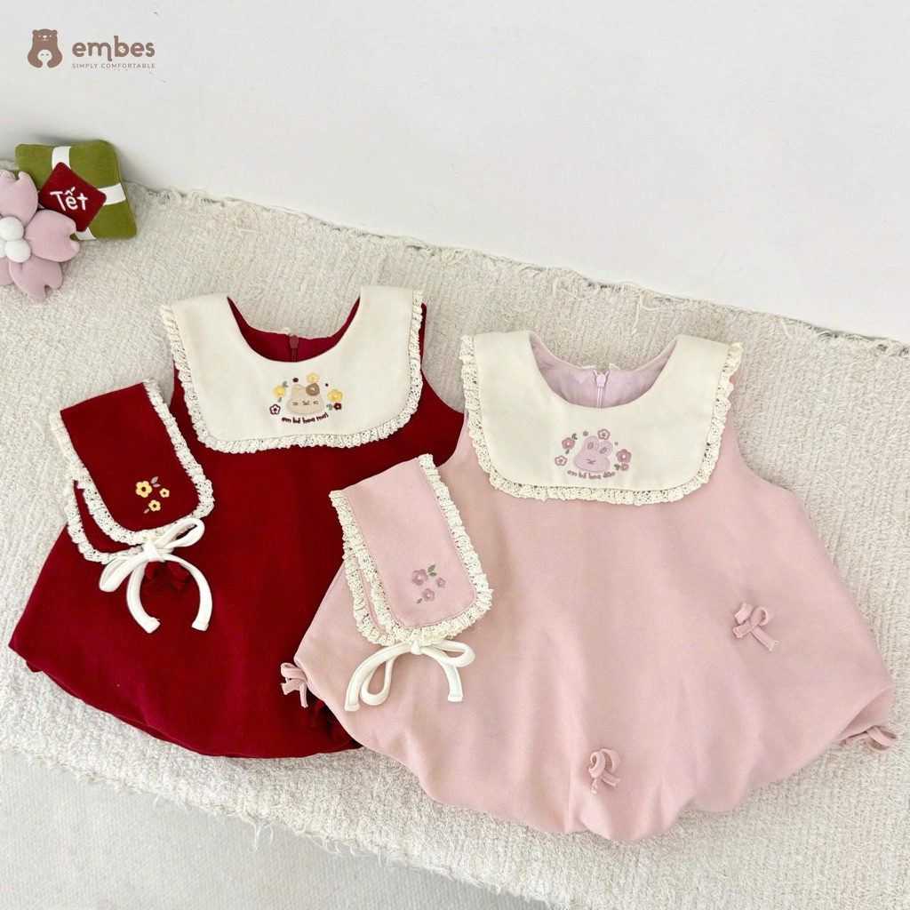 EMBES -Sét váy embes hoa cho bé