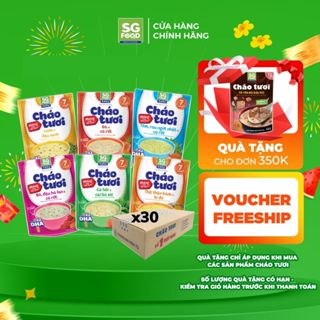  Thùng 30 Gói Cháo tươi BABY Ăn Liền SG Food 6 vị 240g 