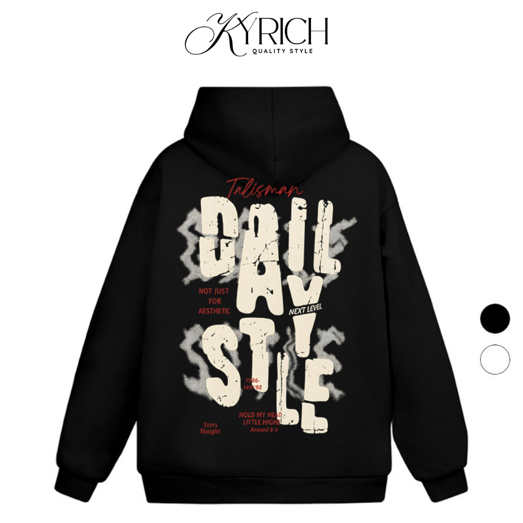 Áo Hoodie Kyrich Premium Nỉ Grunge Daily Style Graphic