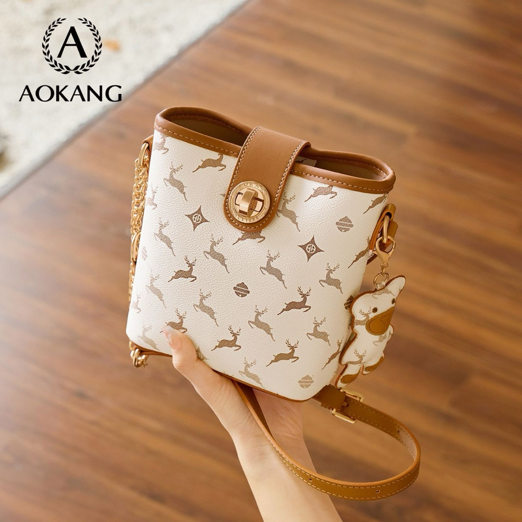 [Đặt trước] Túi xô nhỏ Aokang chính hãng da mềm, chất da đẹp, bền