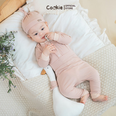 Bộ Sơ Sinh Cho Bé COOKIE, Bộ Sơ Sinh Cài Giữa Phối Bo Chất Cotton Tăm Lạnh Size Từ 0 Đến 9 Tháng 2026