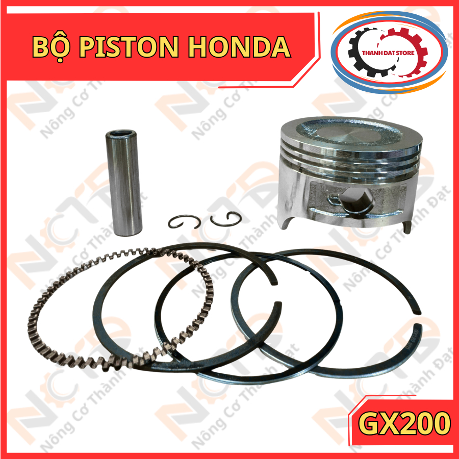 Bộ PISTON  - Séc Măng Bạc HONDA GX200