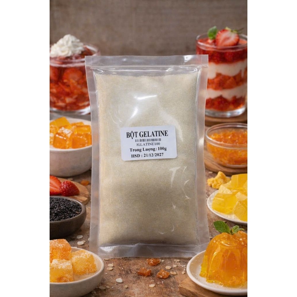 Bột gelatin 250 bloom 100 g