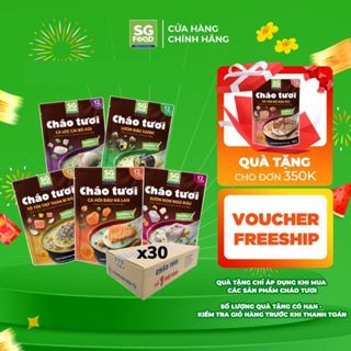  Thùng 30 Gói Cháo Tươi Ăn Liền Sài Gòn Food Mix Vị  Tổ Yến Thịt Thăn Sườn Lươn Cá Lóc Cá Hồi  