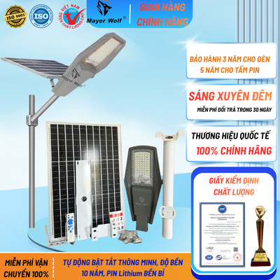 [CHÍNH HÃNG] Đèn phi thuyền năng lượng mặt trời Mayor Wolf công suất 1000w nhôm đúc nguyên khối