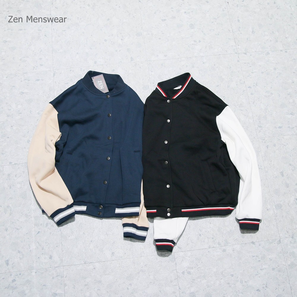 Áo Khoác Bomber KYJ Golf Xuất Hàn Chính Hãng Chất Nỉ Bông Phối Màu Trẻ Trung