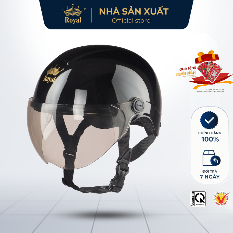Mũ Bảo Hiểm Royal Chính Hãng M103K Có Kính Hợp Nam Nữ, Nón Bảo Hiểm Nửa Đầu Royal Nhiều Màu Sắc Bảo 