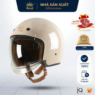  Mũ Bảo Hiểm 3 4 Royal M139 Chính Hãng Hợp Nam Nữ Kính Dài Chống Tia UV Tháo Lót Vệ Sinh Tiện Lợi 