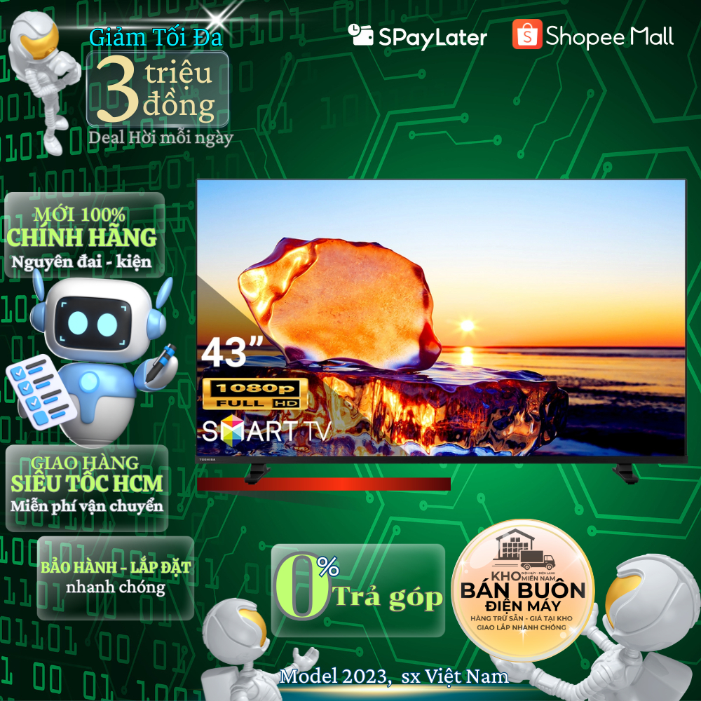 43V31MP - Smart Tivi Toshiba Full Hd 43 Inch 43V31MP [FREESHIP HCM][Miễn Phí Lắp Để Bàn HCM]